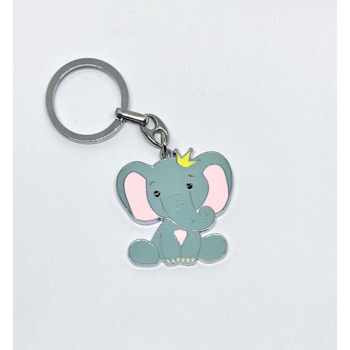 Portachiavi metallo elefante - metallo,